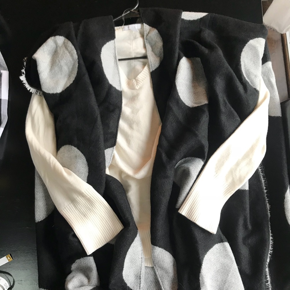 Nordstrom Black and Gray Poncho